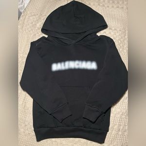 Balenciaga Kids Blurry Logo Print Hoodie size boys 6